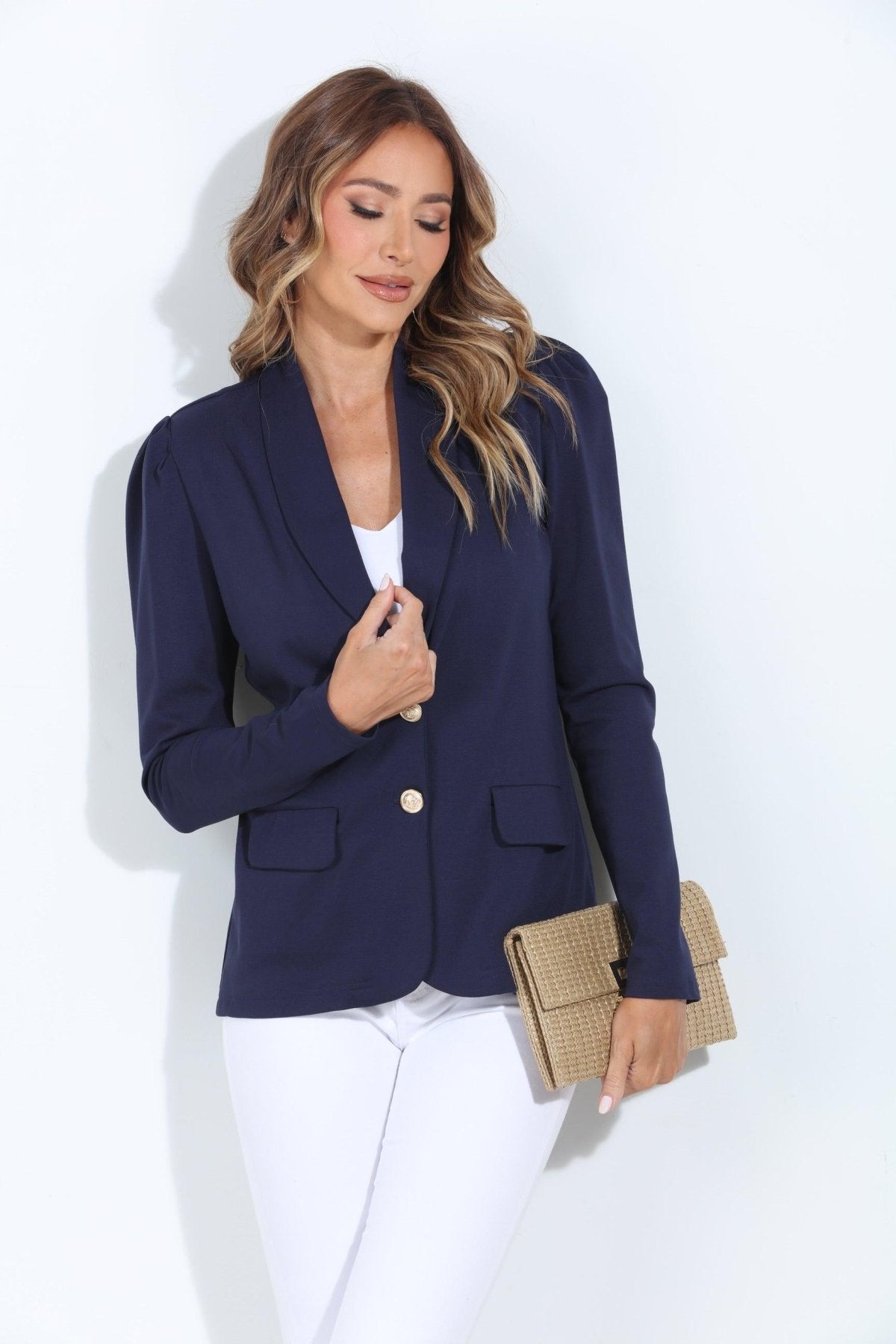 Kristi Navy Ponti Blazer-BEST SELLER