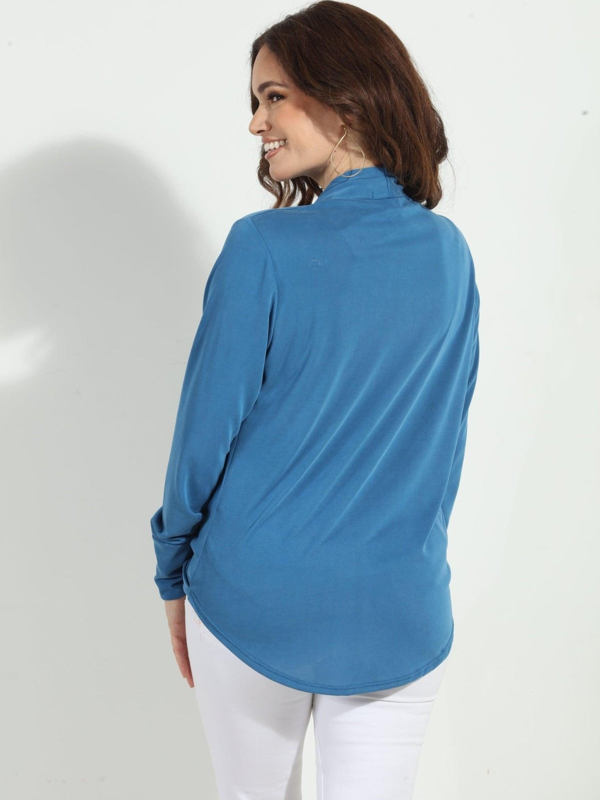 Storm Cupro Draped Surplice Top-FINAL SALE