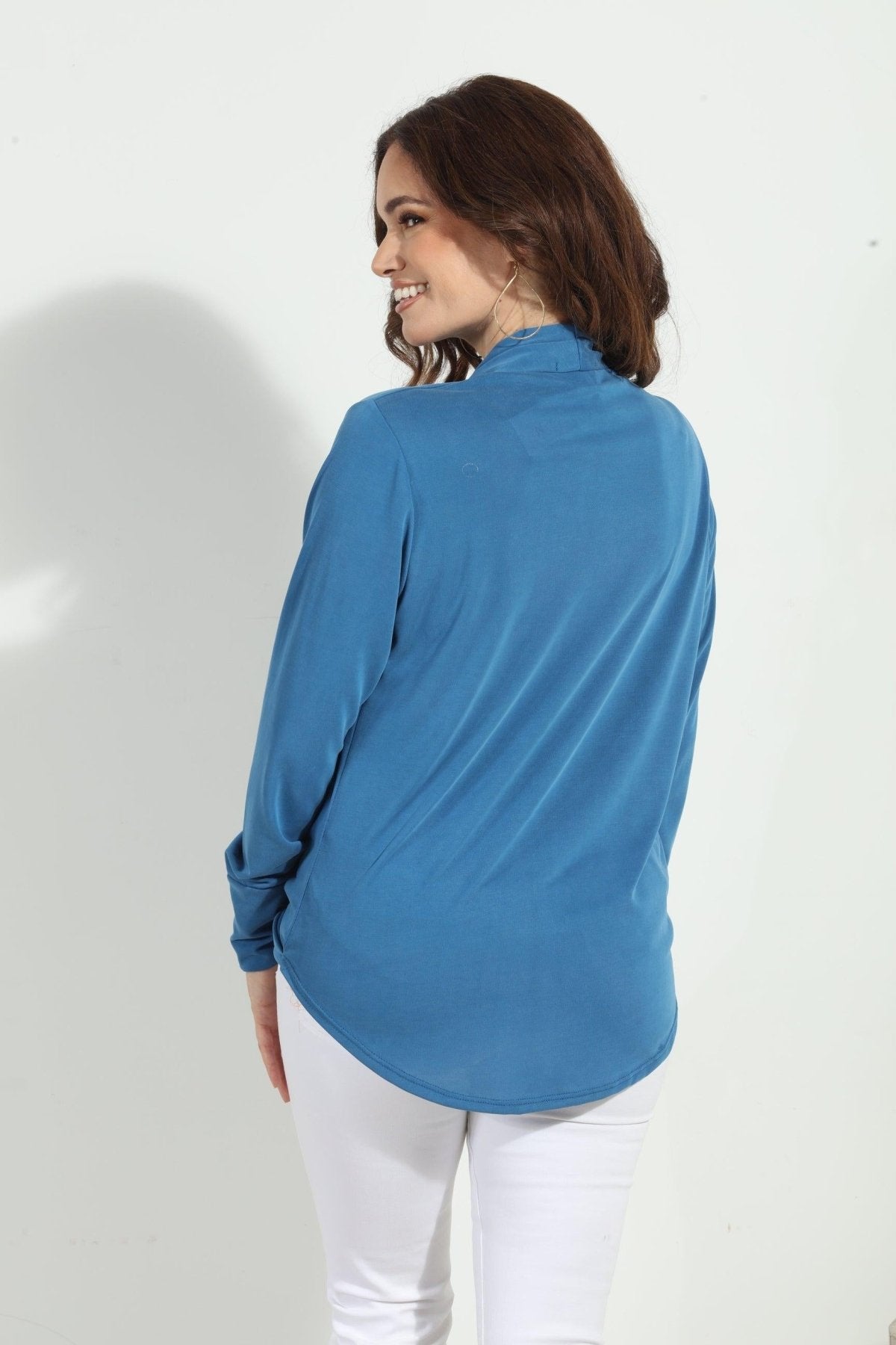 Storm Cupro Draped Surplice Top-FINAL SALE