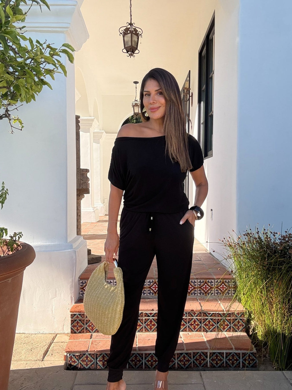 Black ITY Off The Shoulder Jumpsuit-BEST SELLER
