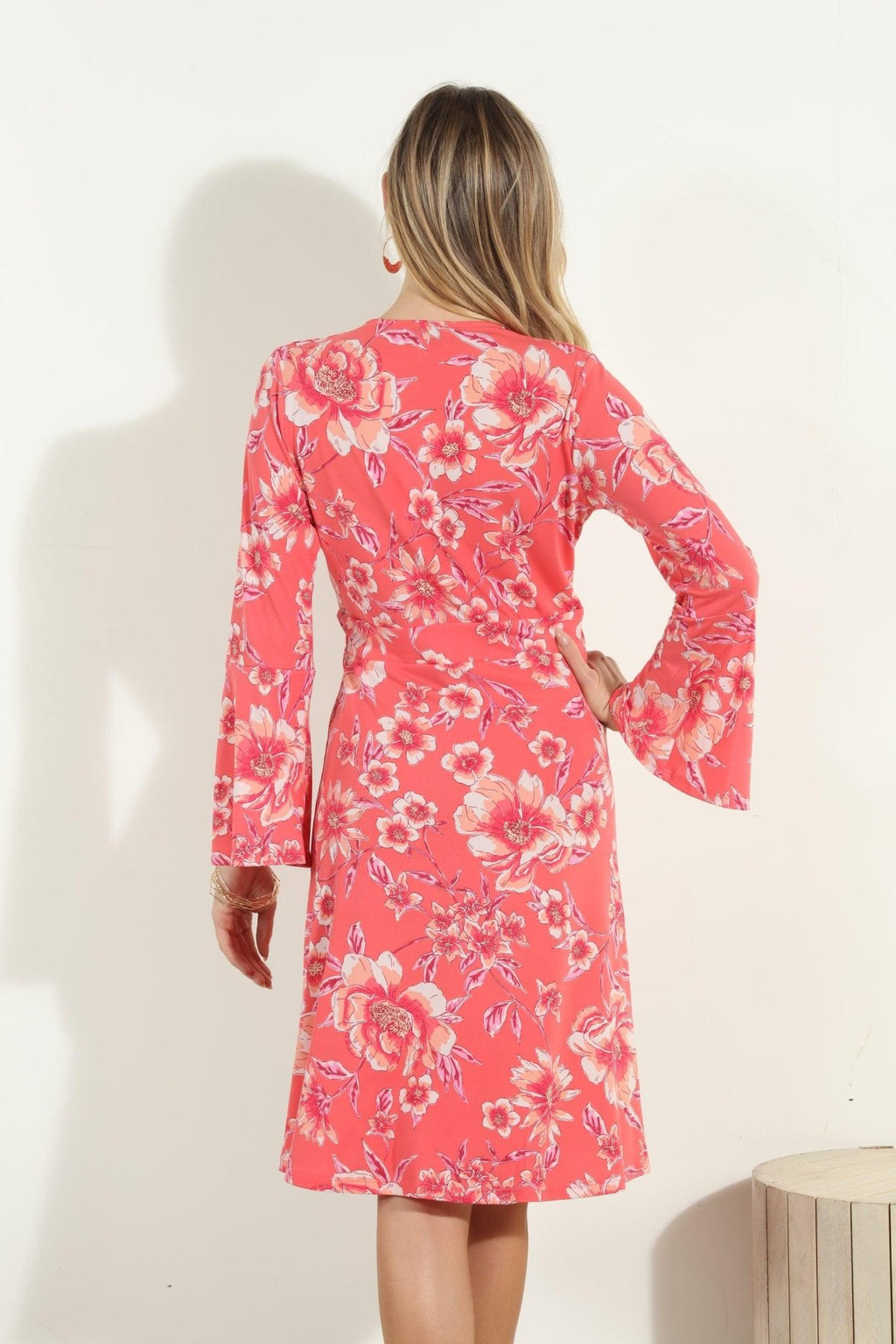 Shereen Stretch Bell Sleeve Dress-FINAL SALE