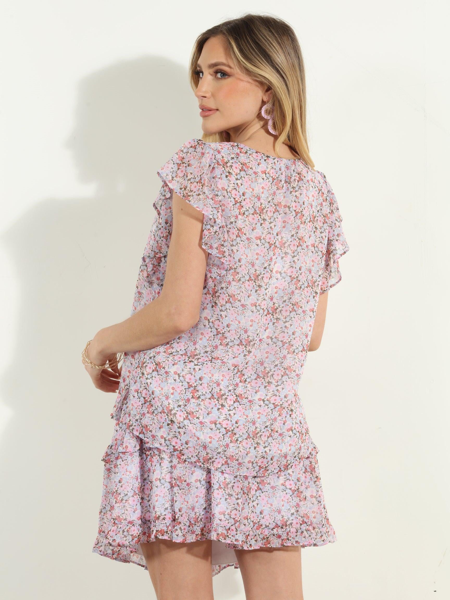 Augustine Lace-Up Ruffle Blouse-FINAL SALE