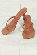 Chestnut Kitten Heel Sandals-BEST SELLER