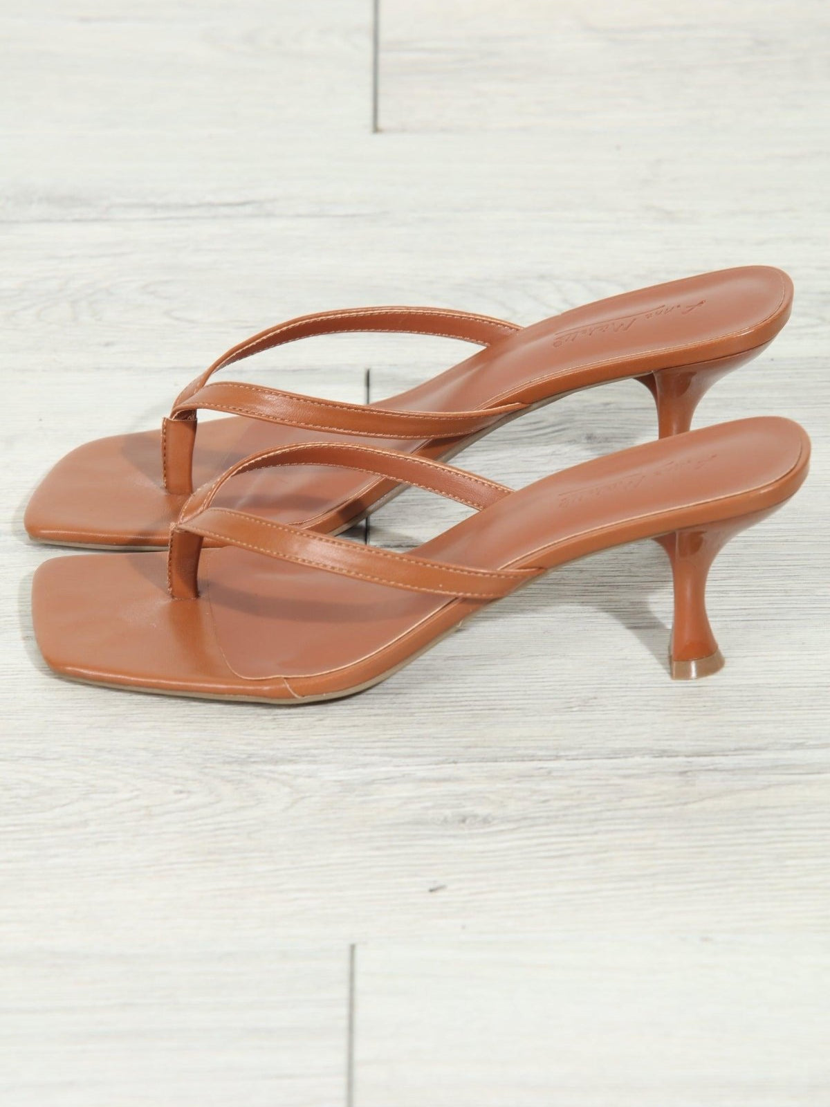 Chestnut Kitten Heel Sandals-BEST SELLER
