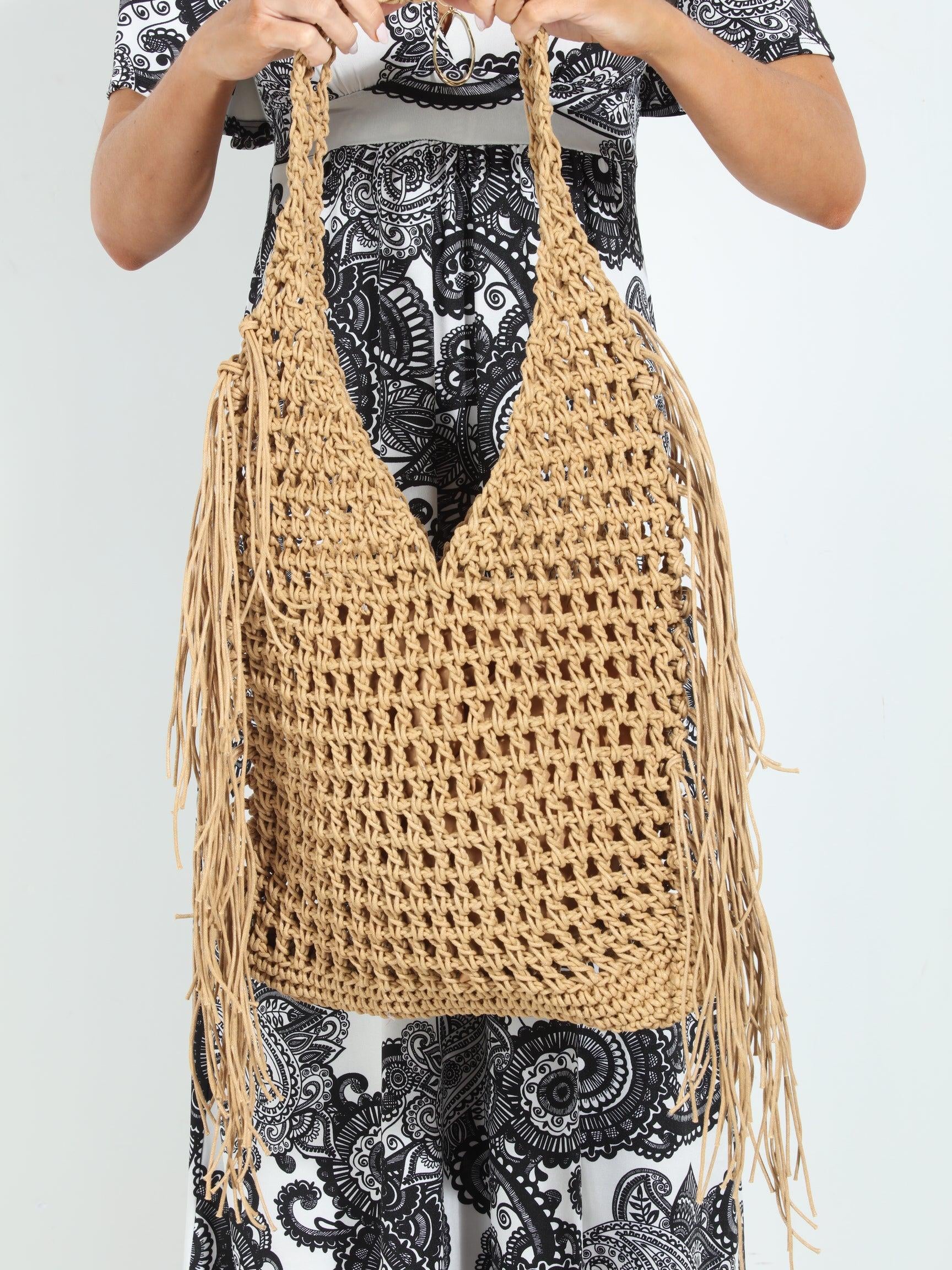 Del Mar Fringe Woven Tote