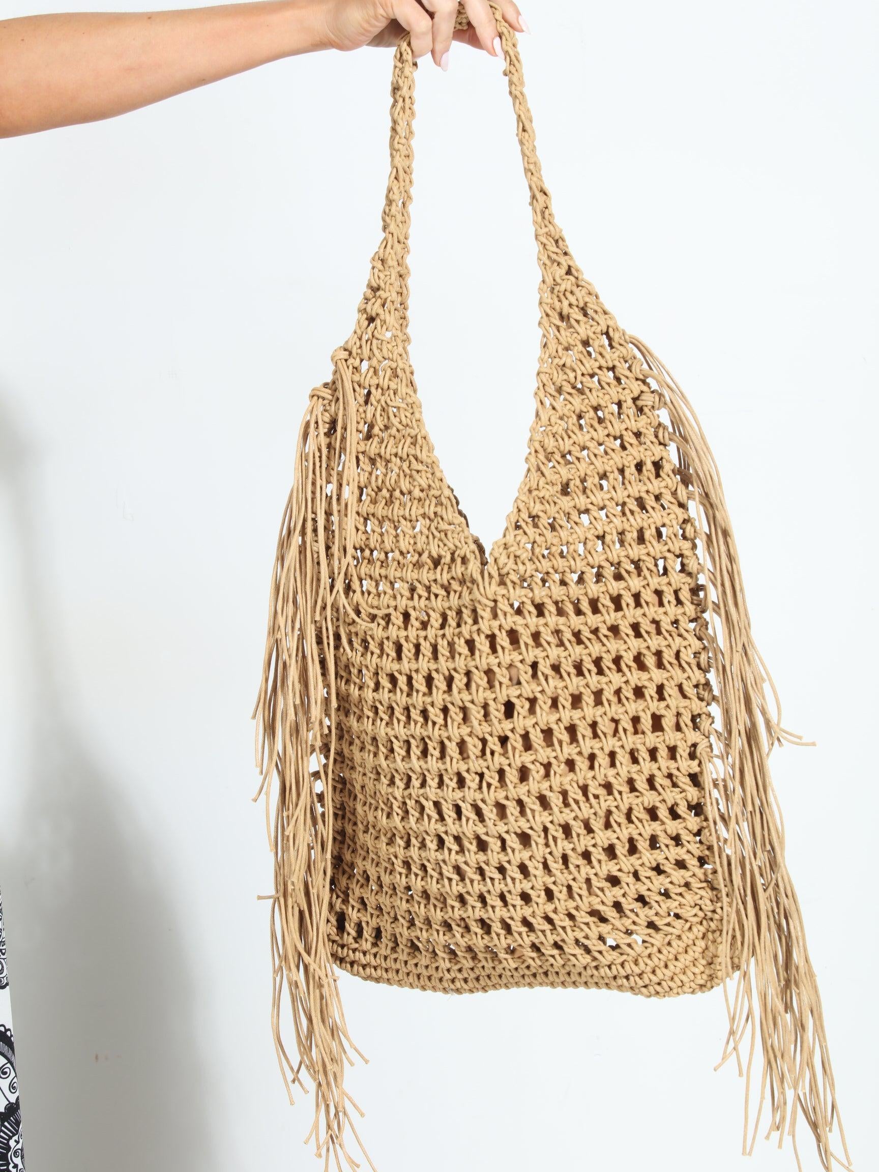 Del Mar Fringe Woven Tote
