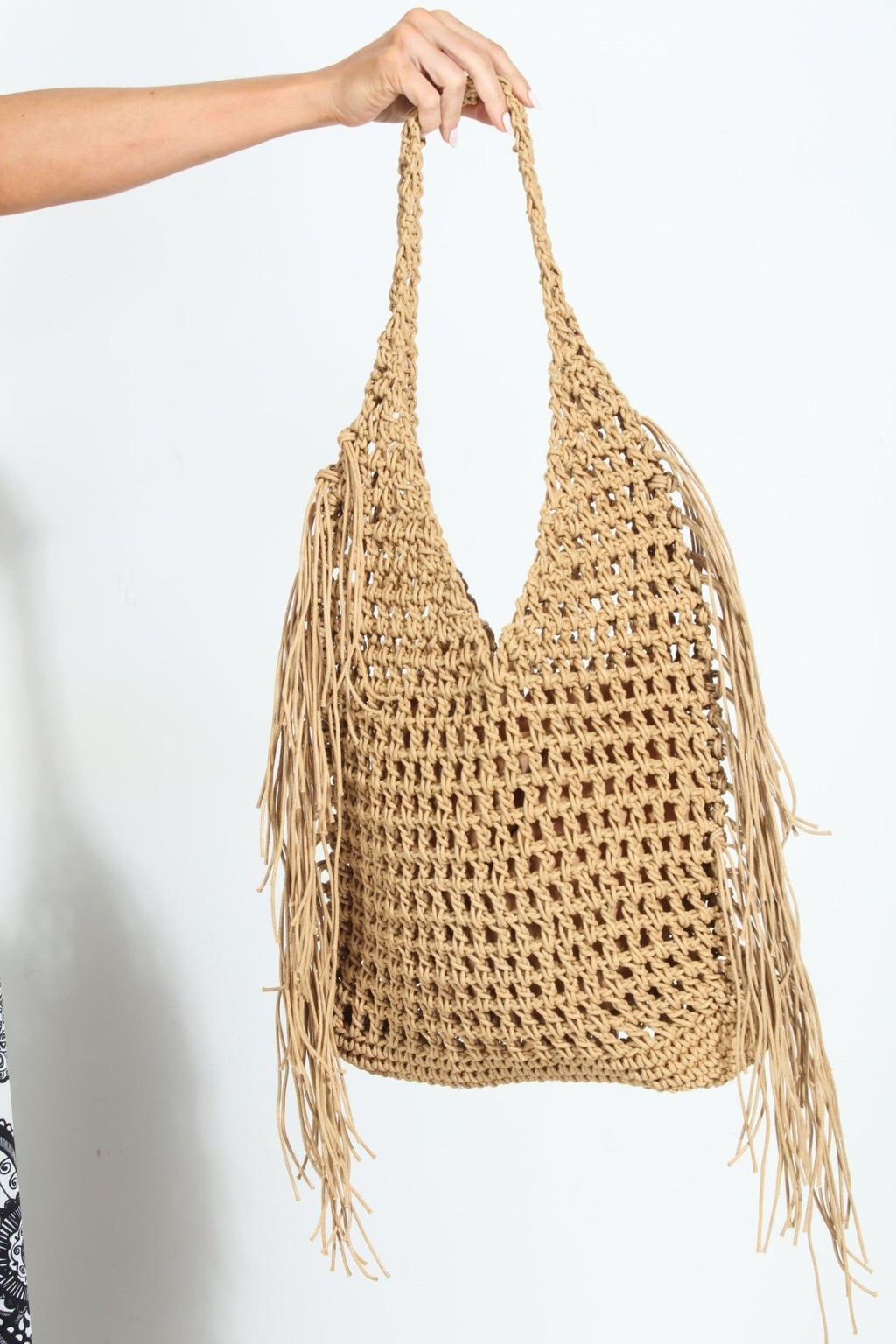 Del Mar Fringe Woven Tote