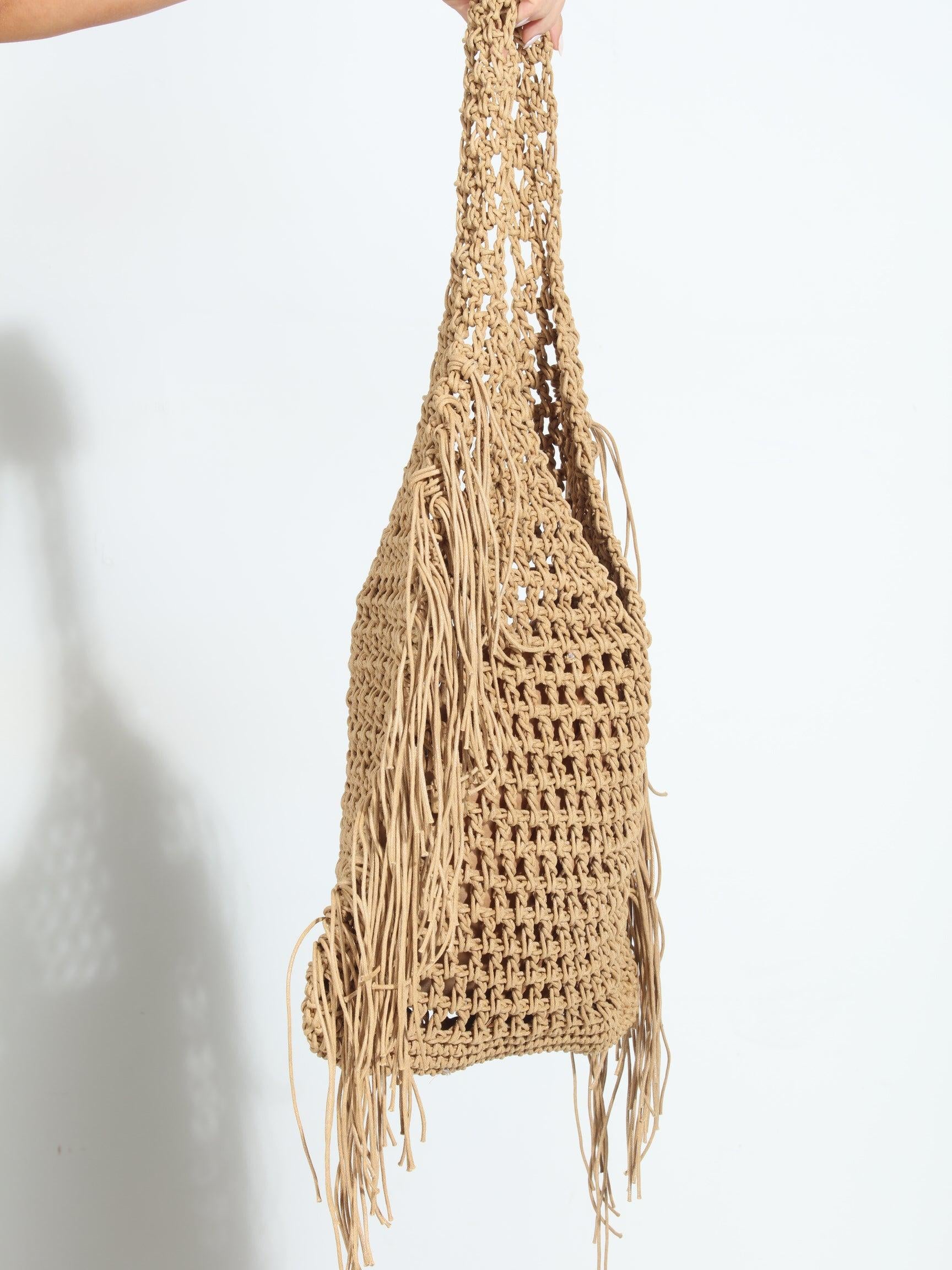 Del Mar Fringe Woven Tote