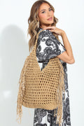 Del Mar Fringe Woven Tote