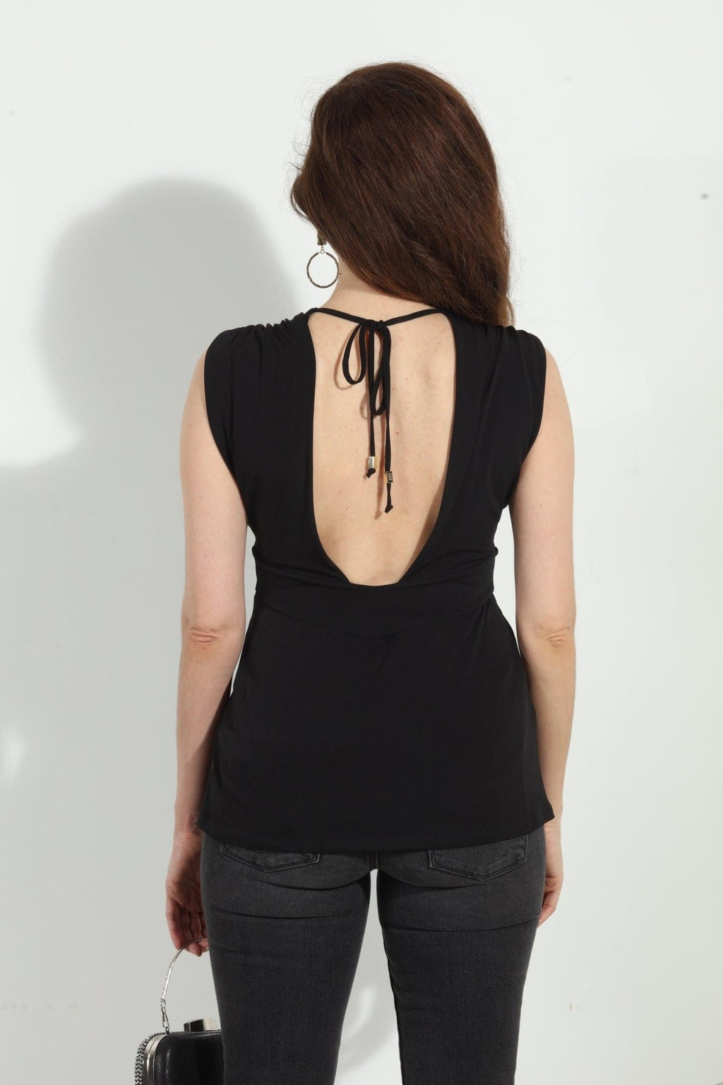 Black Deep V Tank-FINAL SALE