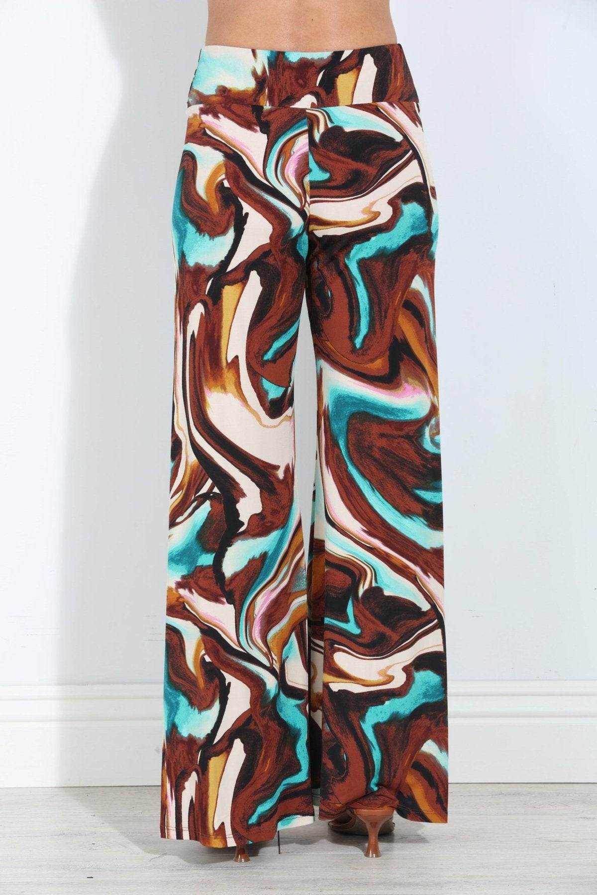 Kazia Stretch Wide Leg Pants-FINAL SALE