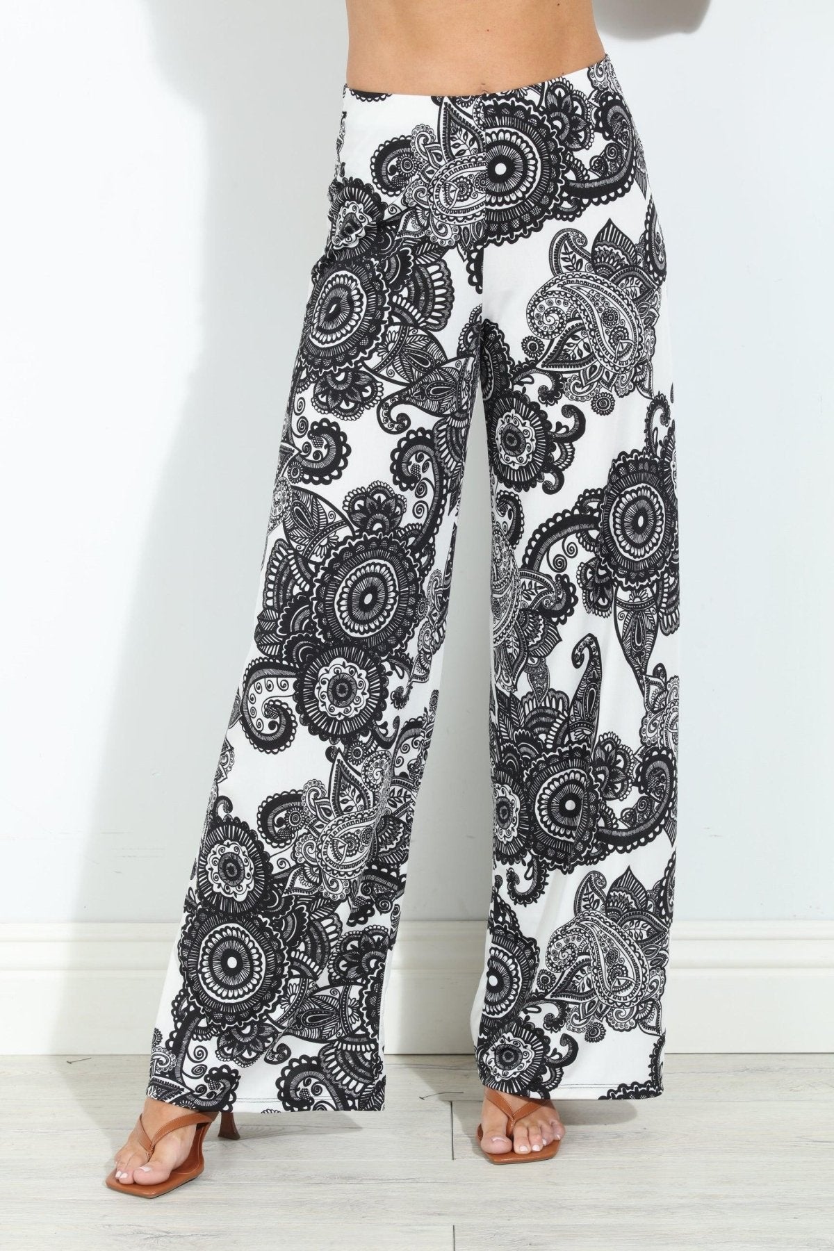 Bloom High Waist Palazzo Pants-FINAL SALE