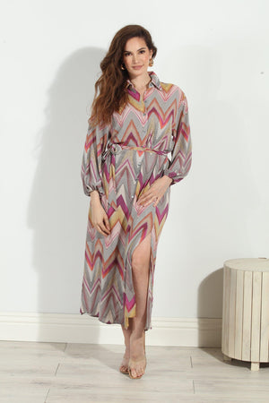 Luxe Button Down Shirt Dress-FINAL SALE