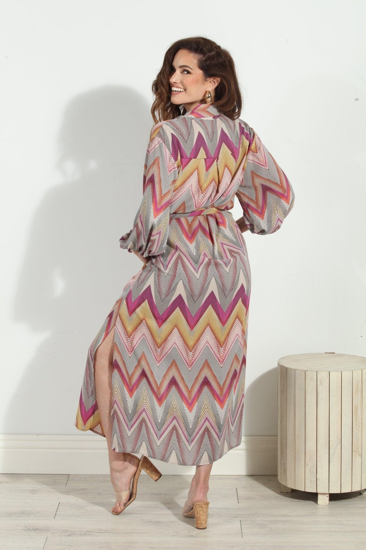 Luxe Button Down Shirt Dress-FINAL SALE