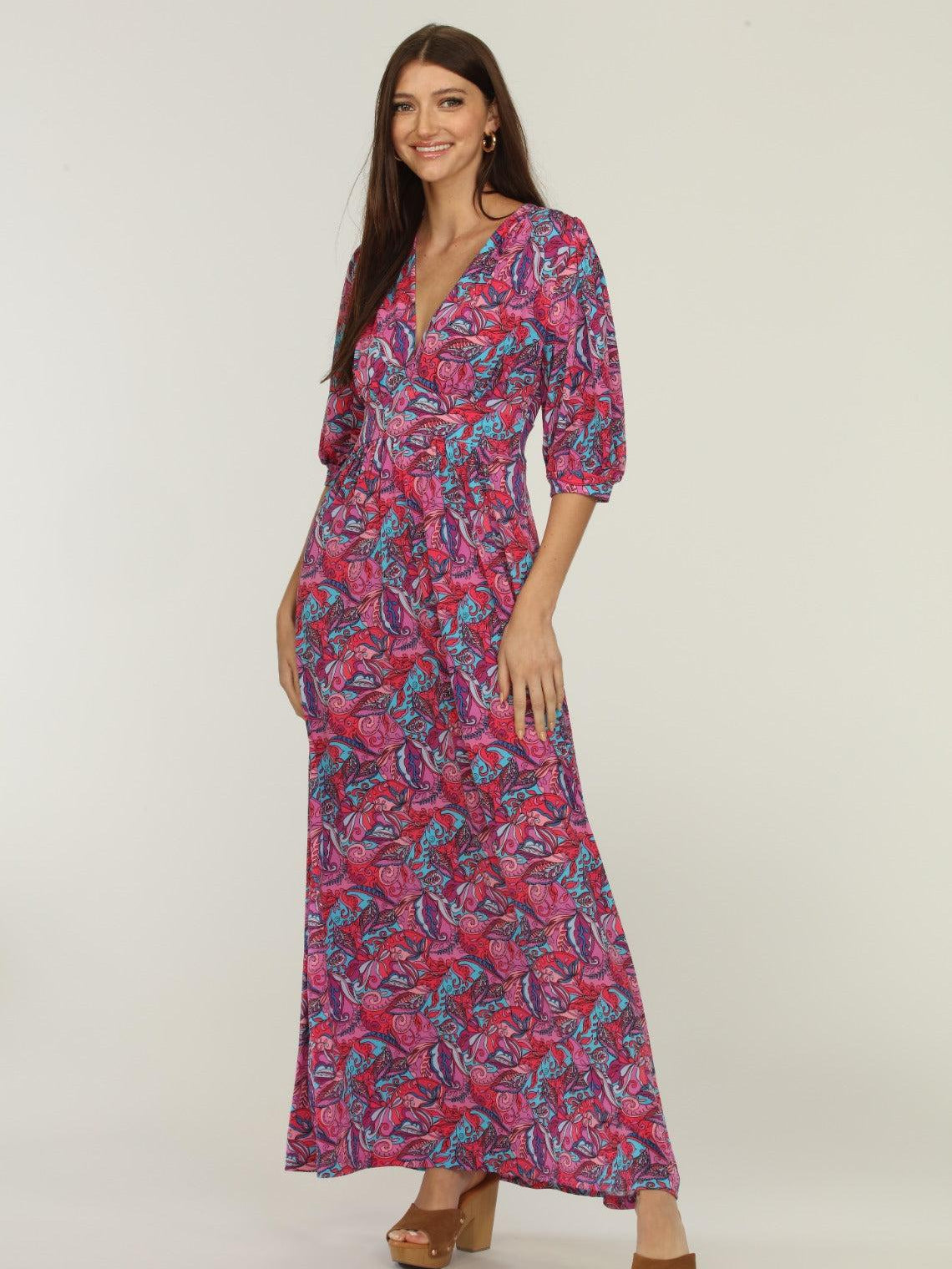 Shaye Stretch Puff Sleeve Maxi Dress-FINAL SALE