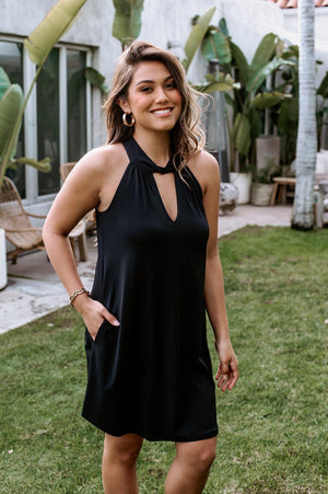 Black Stretch Swing Dress