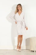 Jazmin Pleated Sparkle Wrap Dress- FINAL SALE