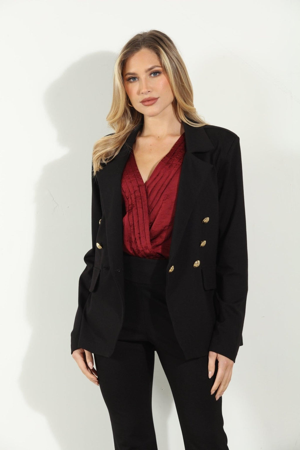 Black Button Ponti Blazer-BEST SELLER