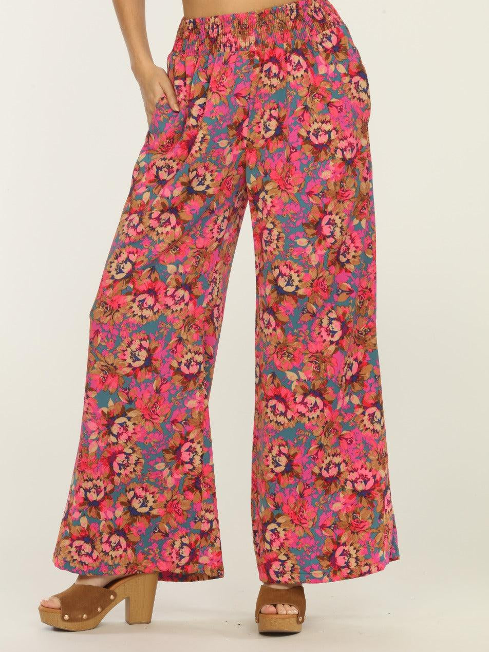 Melrose Politan Smocked Woven Pant-FINAL SALE