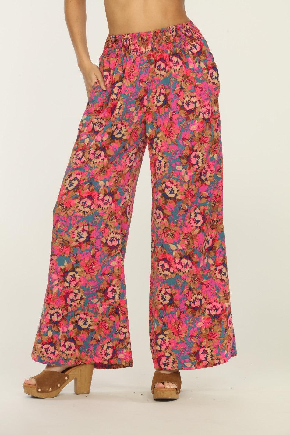 Melrose Politan Smocked Woven Pant-FINAL SALE