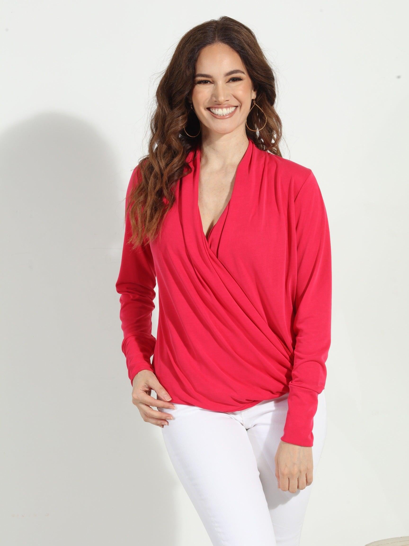 Punch Cupro Draped Surplice Top-FINAL SALE