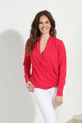 Punch Cupro Draped Surplice Top- FINAL SALE