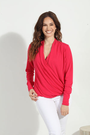 Punch Cupro Draped Surplice Top-FINAL SALE