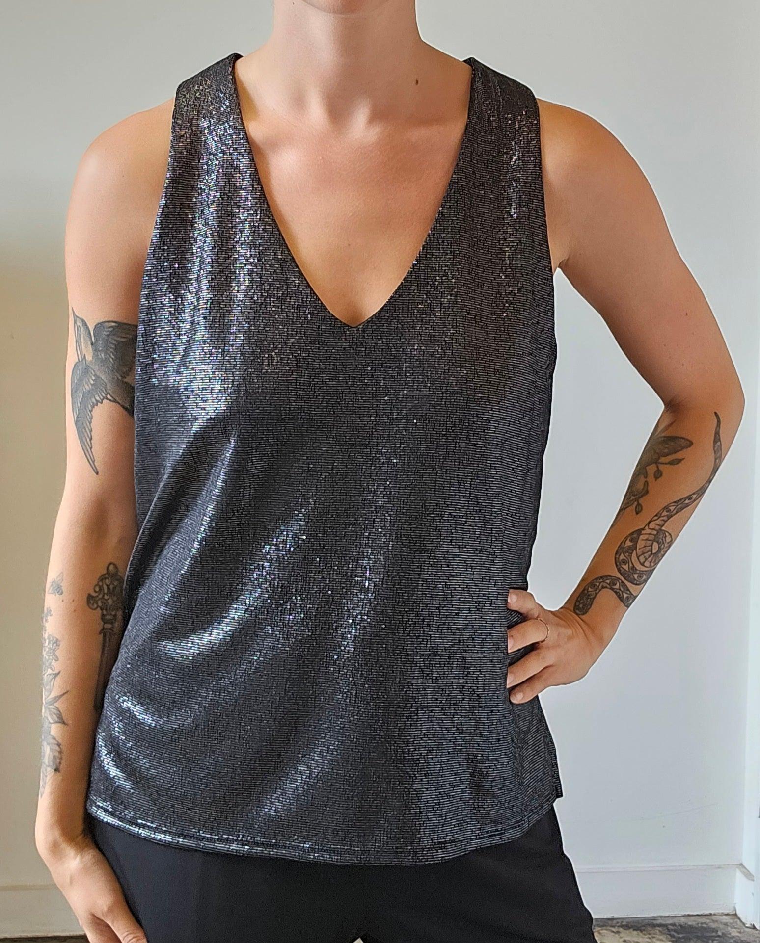 Myndi Stripe Lurex Tank-FINAL SALE