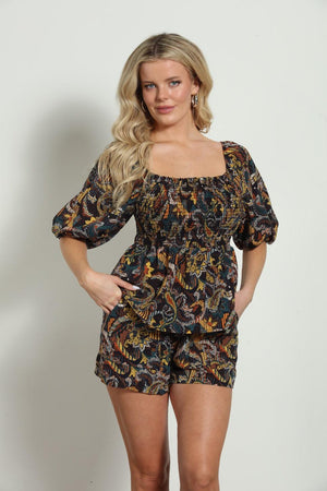 Bernice Smocked Blouse-FINAL SALE