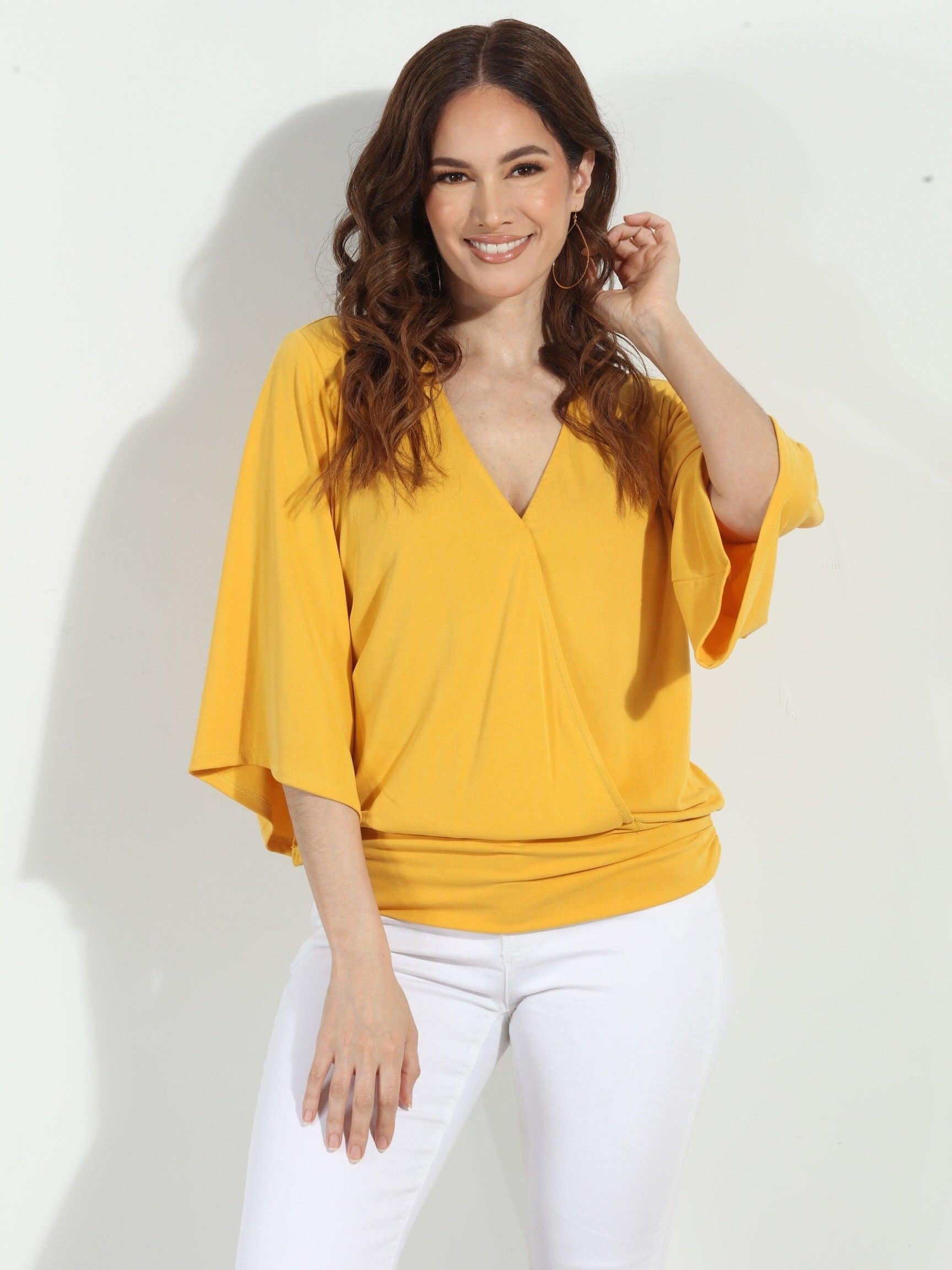 Mimosa Cupro Stretch Banded Kimono Top