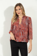 Thompson 3/4 Sleeve Surplice Top-FINAL SALE