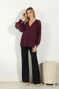 Mariela Split-Neck Blouse - BEST SELLER