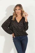 Roselie Pleated Sparkle Top-FINAL SALE