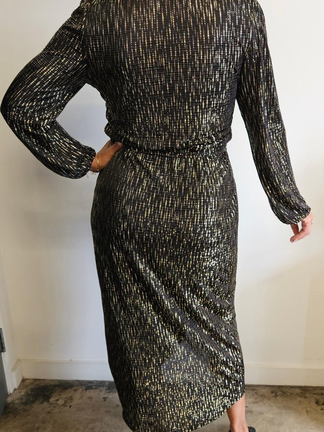Roselie Pleated Wrap Dress-FINAL SALE