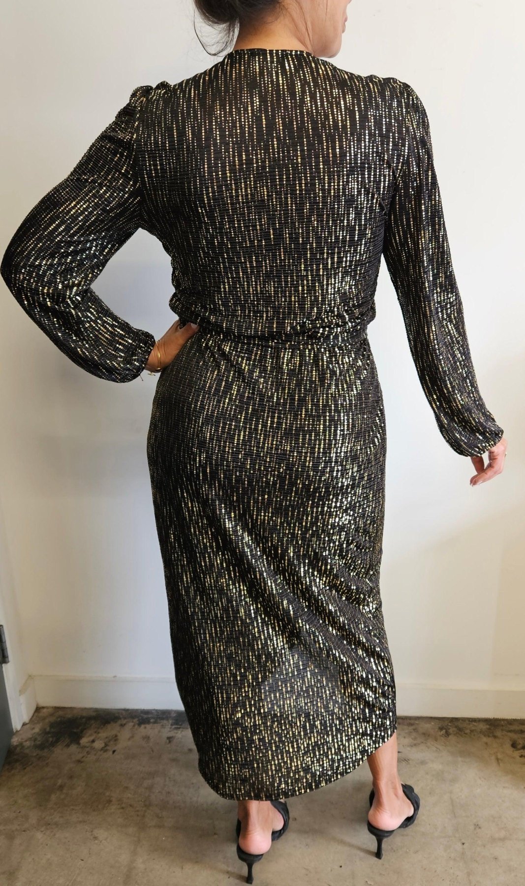 Roselie Pleated Wrap Dress-FINAL SALE