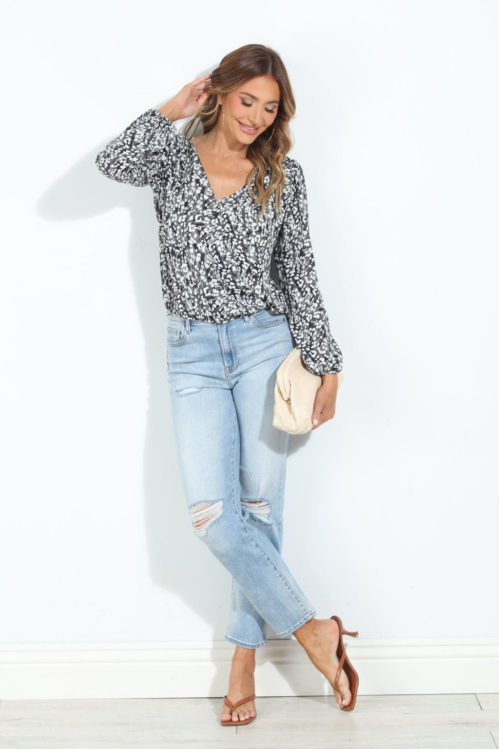 Martine Blouse with Shoulder Pads