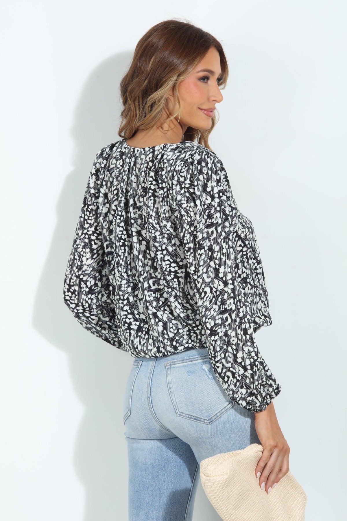 Martine Blouse with Shoulder Pads