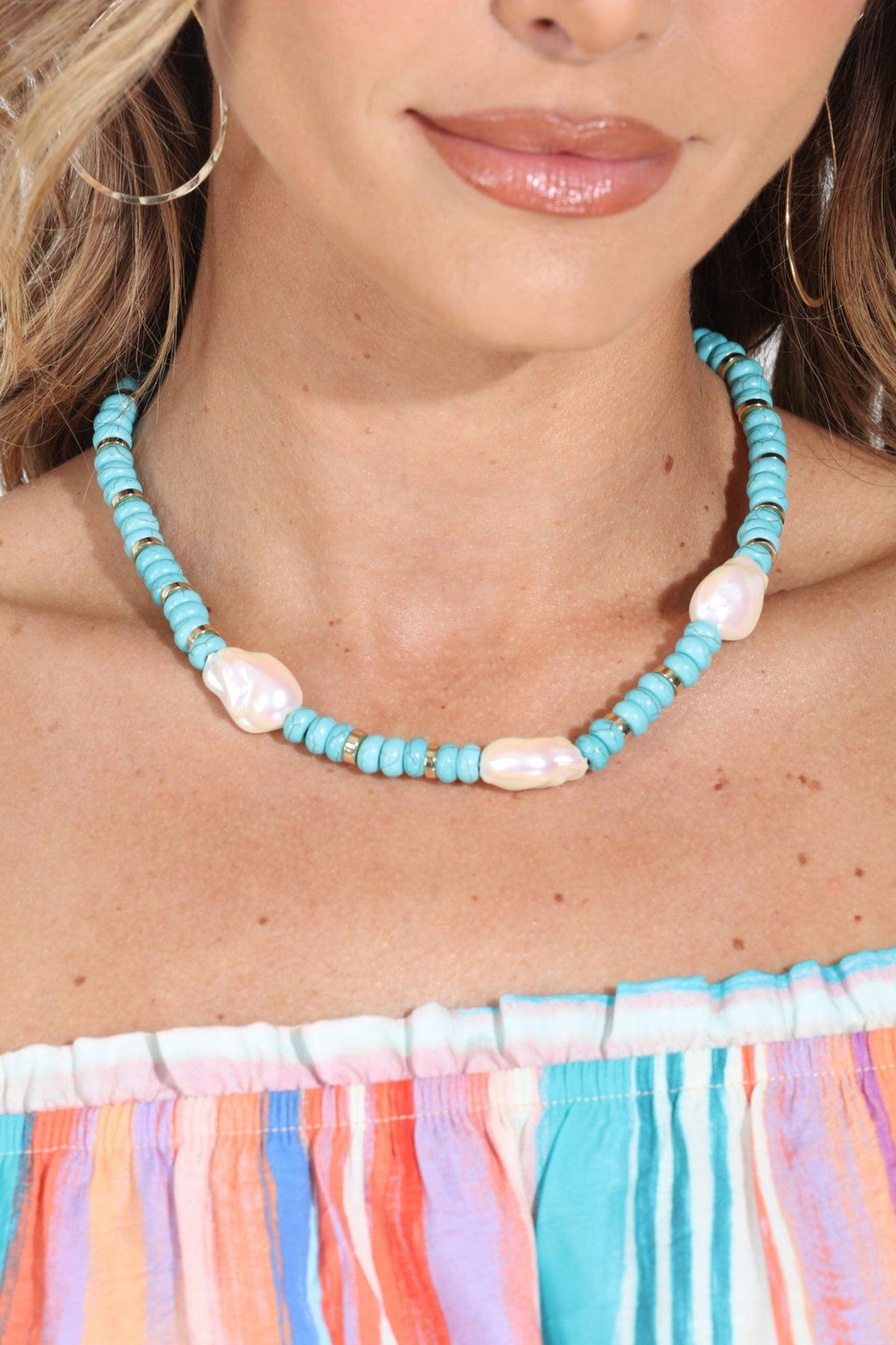 Syros Beaded Shell Choker