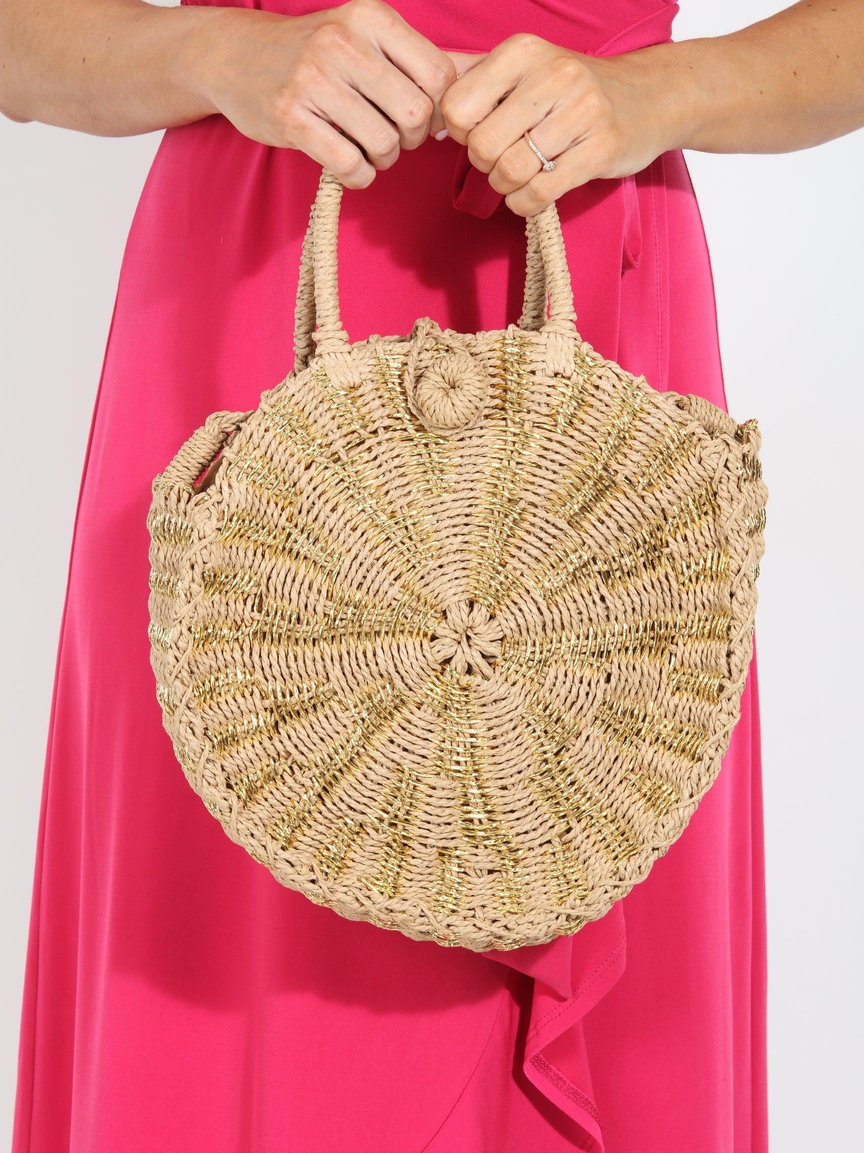 Acapulco Gold Straw Handbag