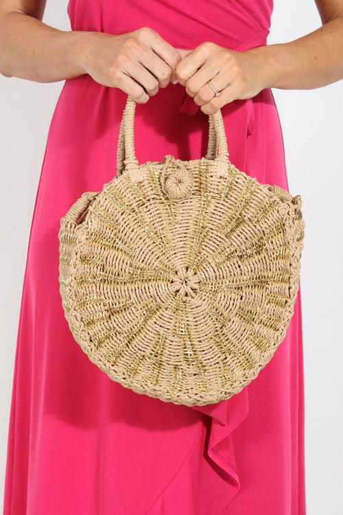 Acapulco Gold Straw Handbag