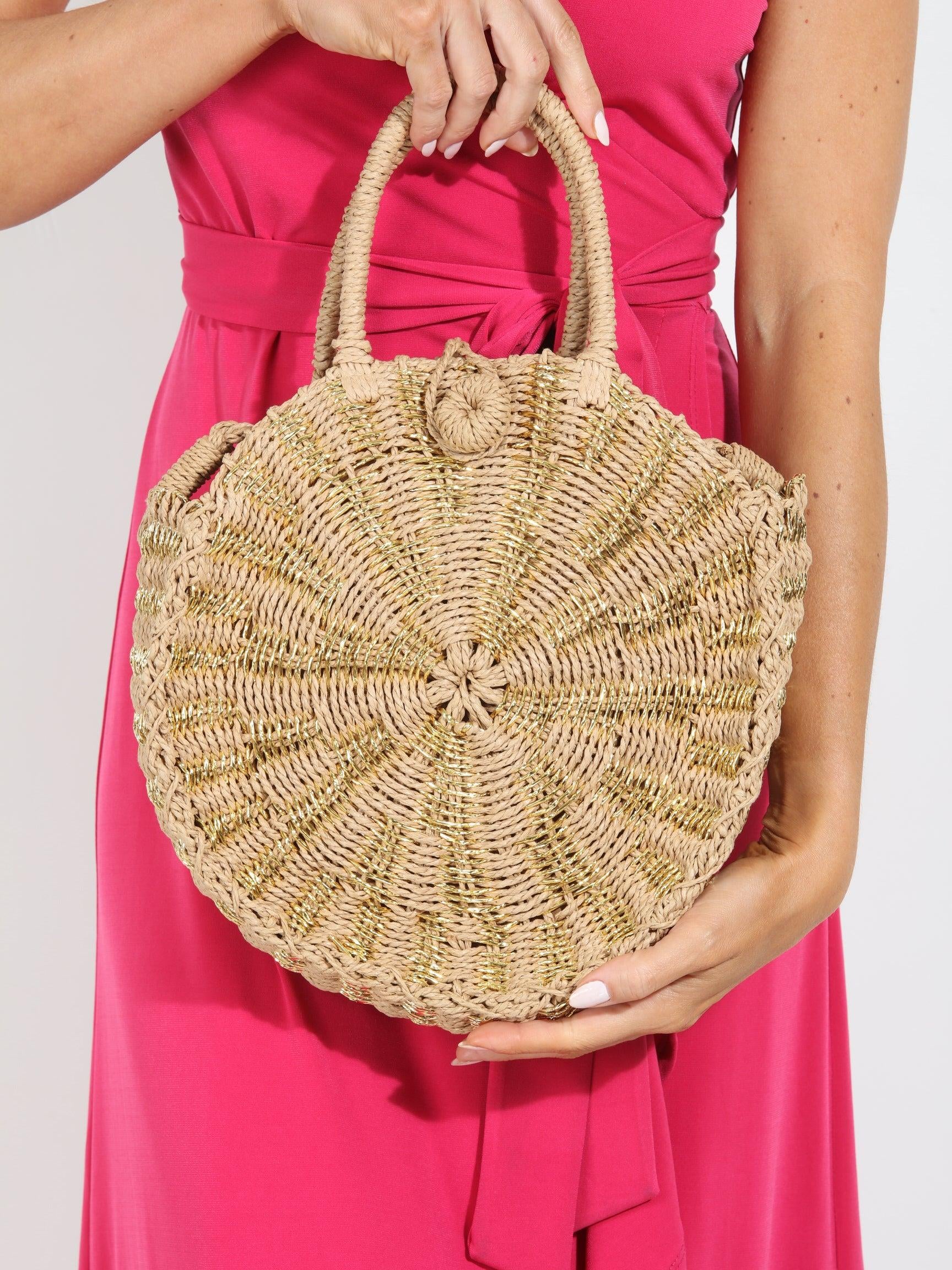 Acapulco Gold Straw Handbag