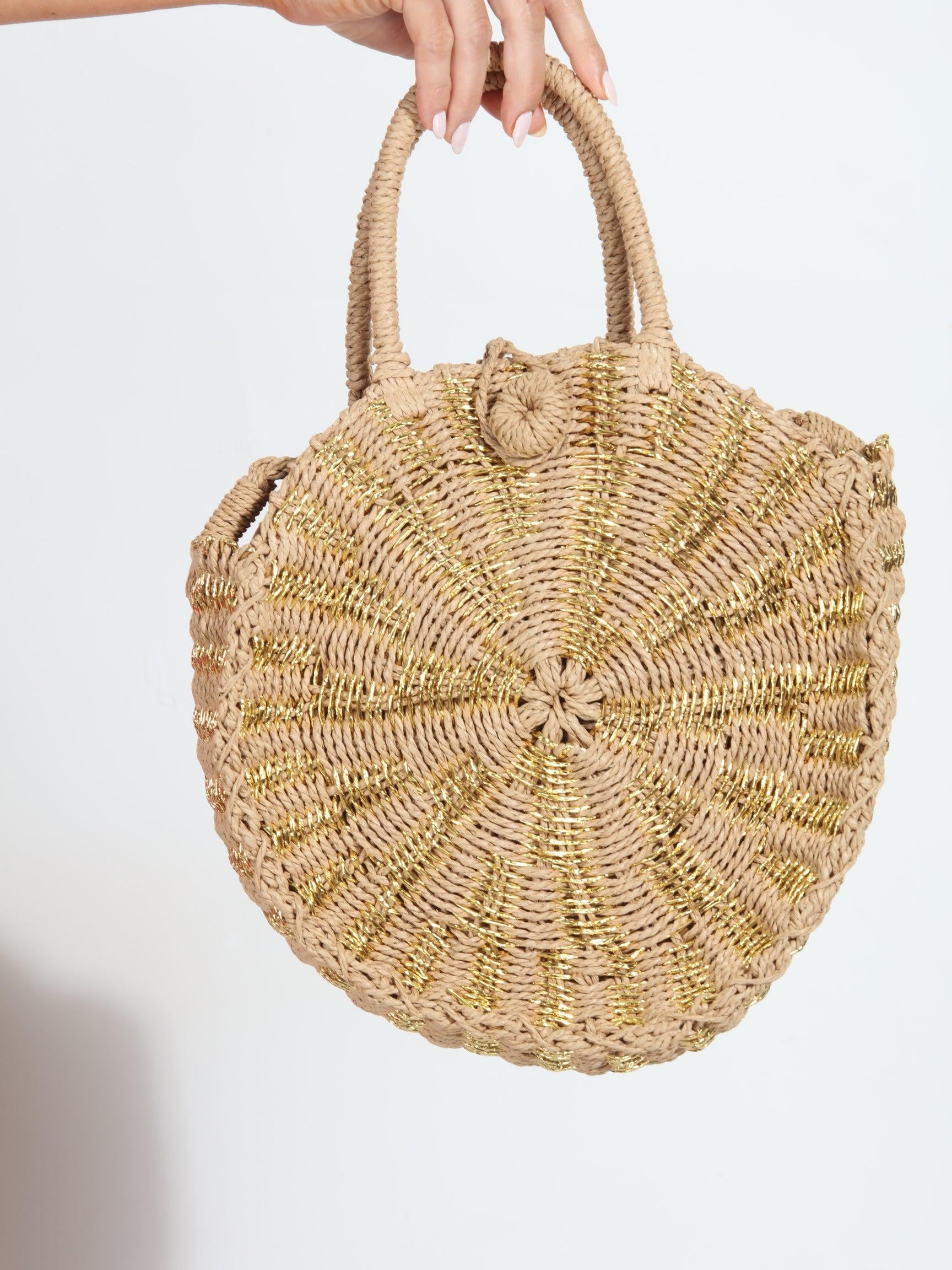 Acapulco Gold Straw Handbag