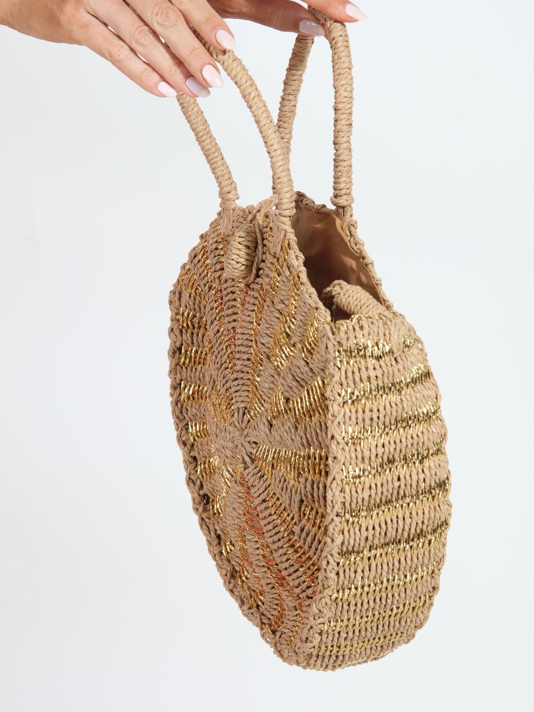 Acapulco Gold Straw Handbag