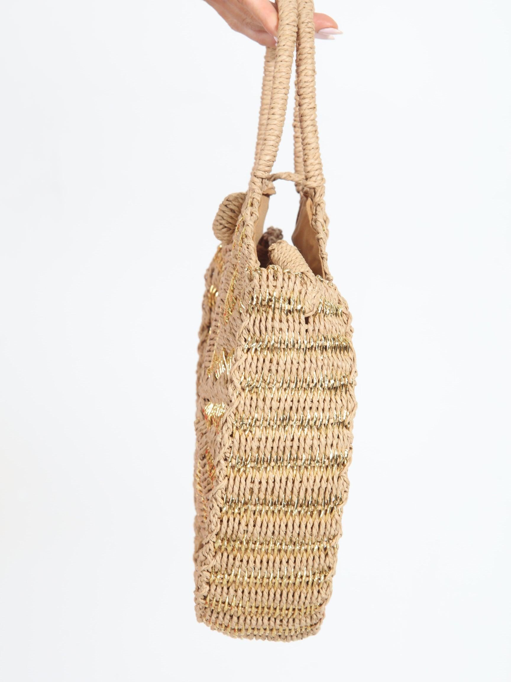 Acapulco Gold Straw Handbag