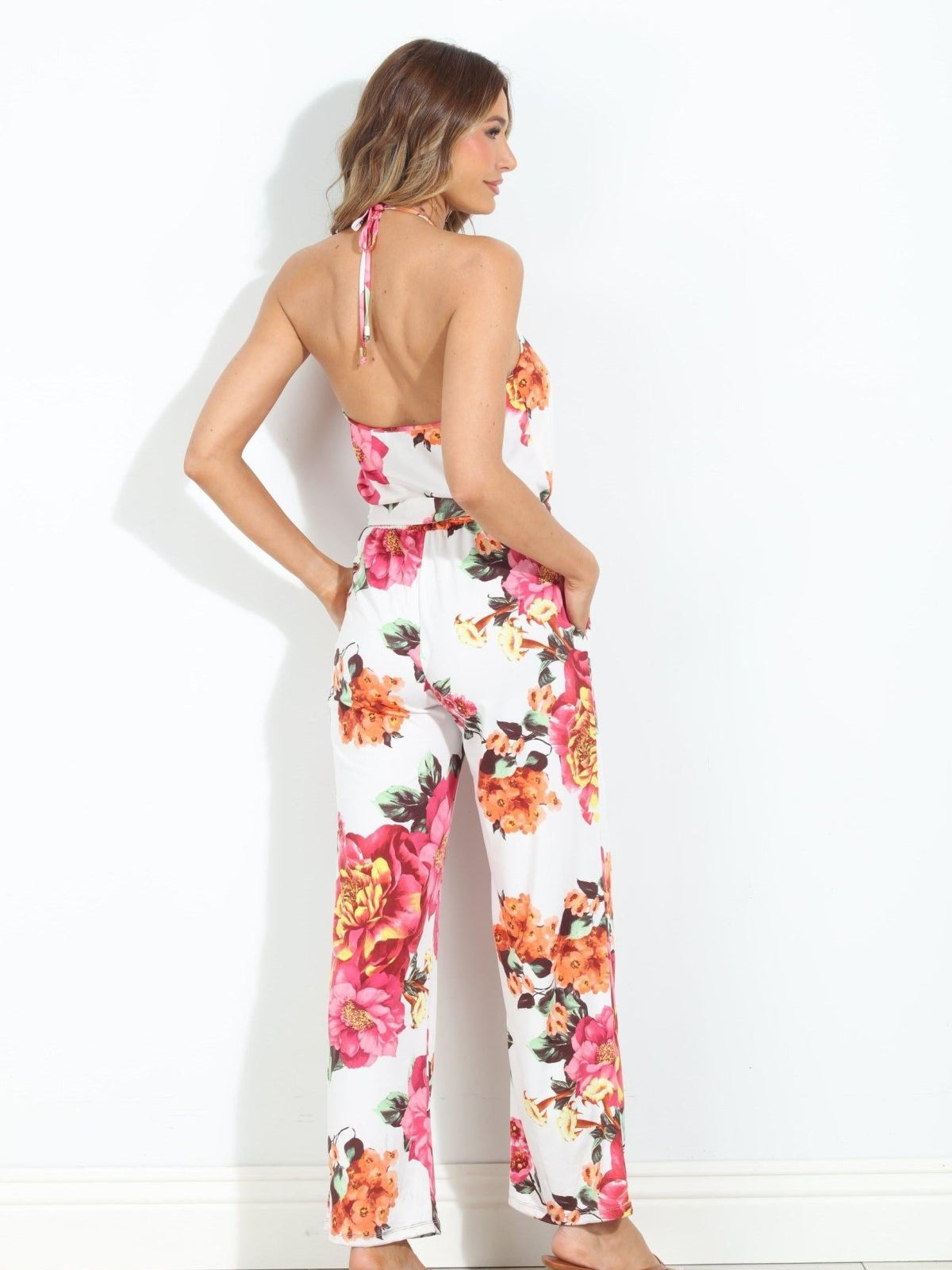 Vela High Neck Halter Stretch Jumpsuit-BEST SELLER