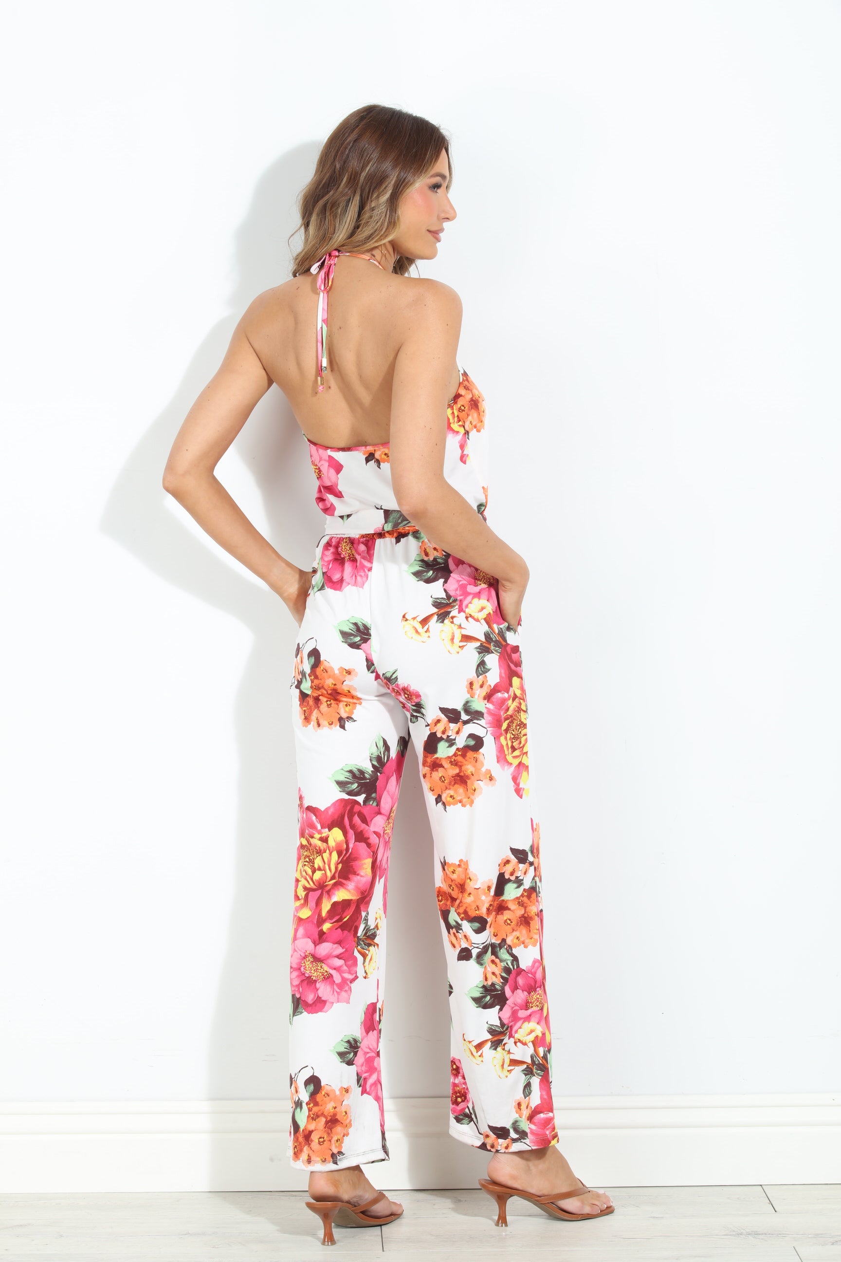 Vela High Neck Halter Stretch Jumpsuit-BEST SELLER