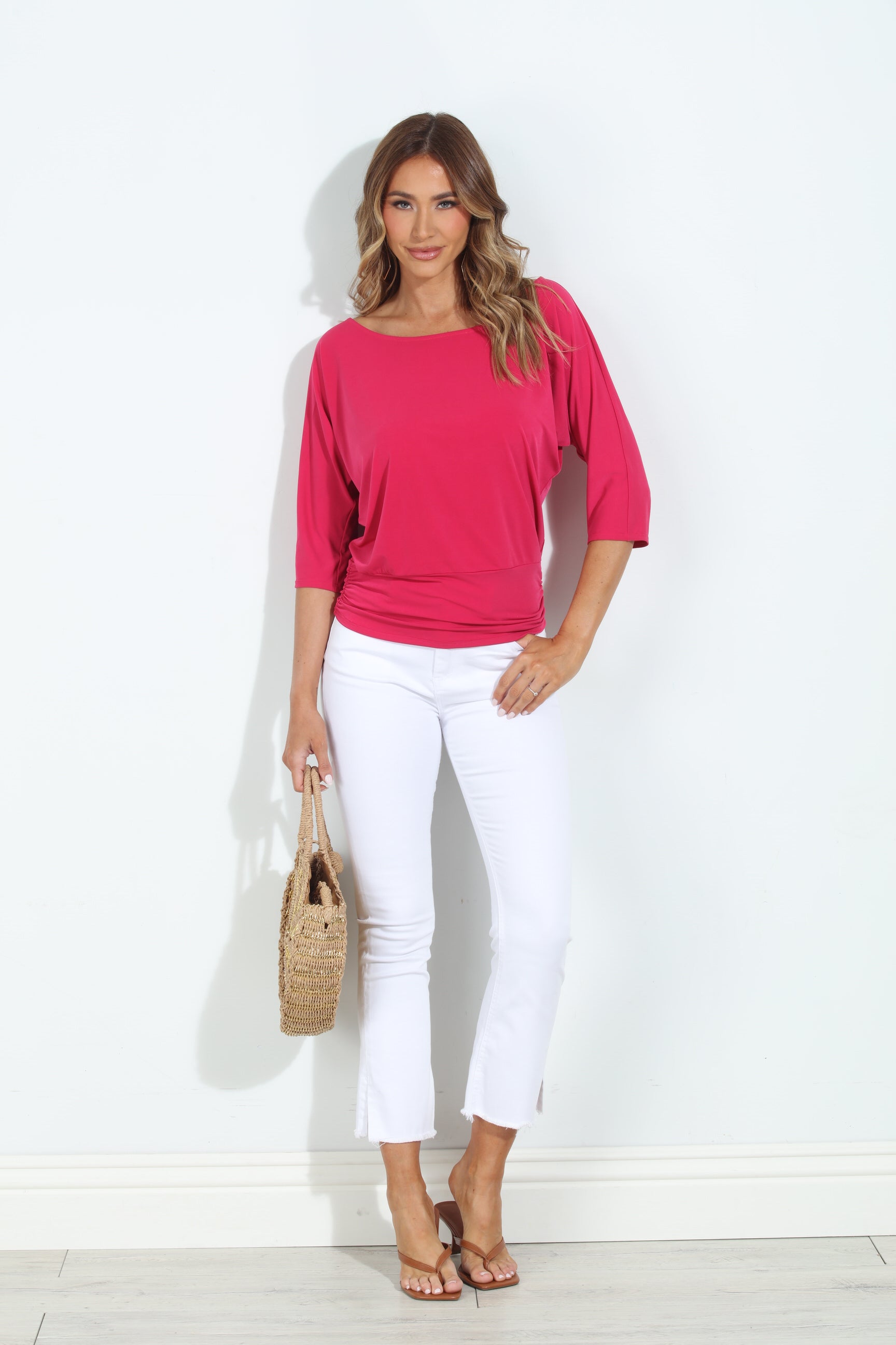 Guava Shirred Waist Top-BEST SELLER