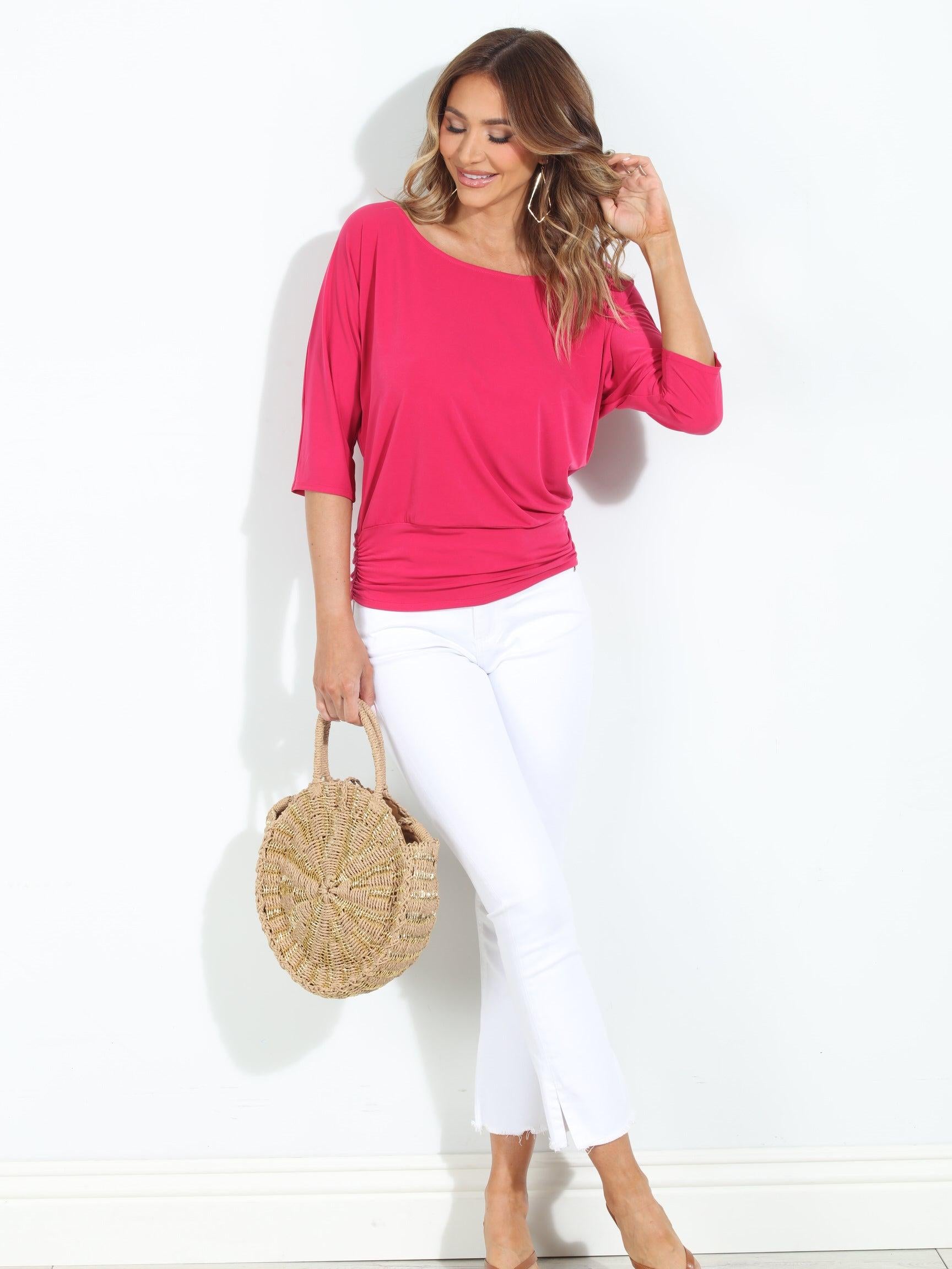 Guava Shirred Waist Top-BEST SELLER