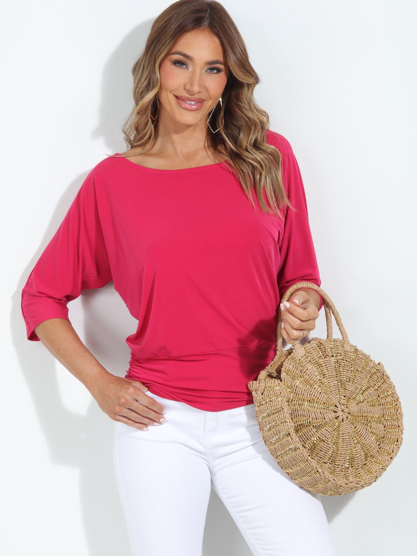 Guava Shirred Waist Top-BEST SELLER