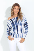 Blue and White TD Dolman Sleeve Top - BEST SELLER